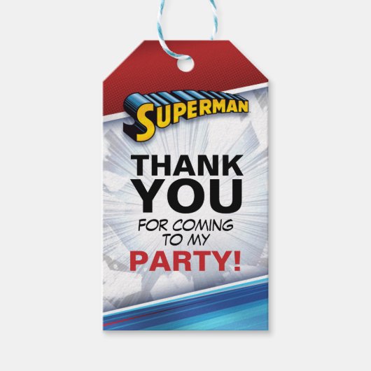 DC-Comic | Superman - Geburtstag Geschenkanhänger (Vorderseite)