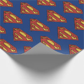 DC-Comic | Superman | Grunge Black Logo Geschenkpapier (Ecke)