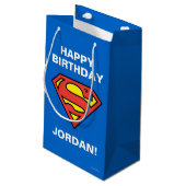 DC-Comic | Superman | Klassisches Logo Kleine Geschenktüte (Rückseite Schrägansicht)