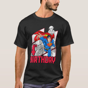 DC Comic Superman Super 4. Geburtstag T-Shirt