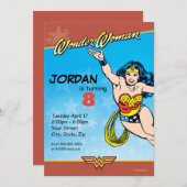 DC-Comic | Wonder Woman Birthday Einladung (Vorne/Hinten)