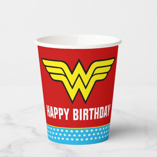 DC-Comic | Wonder Woman Birthday Pappbecher (Links)