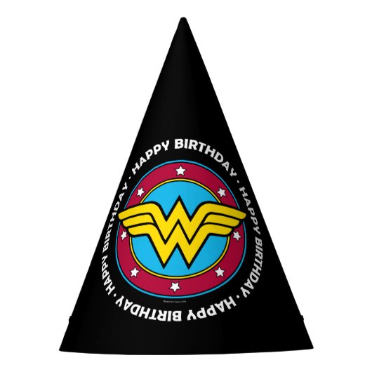 DC-Comic | Wonder Woman Circle & Stars Logo Partyhütchen (Vorderseite)