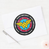 DC-Comic | Wonder Woman Circle & Stars Logo Runder Aufkleber (Umschlag)