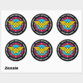 DC-Comic | Wonder Woman Circle & Stars Logo Runder Aufkleber (Blatt)