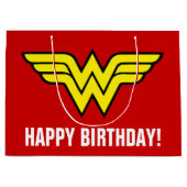DC-Comic | Wonder Woman Logo | Happy Birthday Große Geschenktüte (Vorderseite)