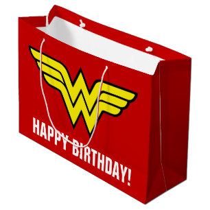 DC-Comic Wonder Woman Logo Happy Birthday Große Geschenktüte