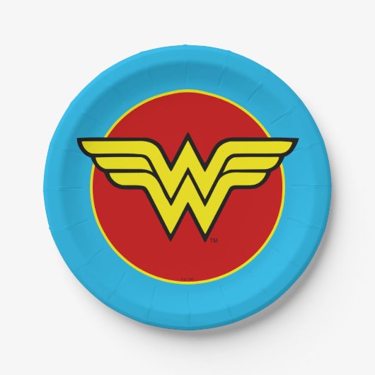 DC-Comic | Wonder Woman Logo | Happy Birthday Pappteller (Vorderseite)