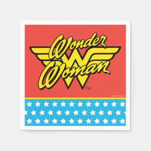 DC-Comic Wonder Woman Logo Happy Birthday Serviette