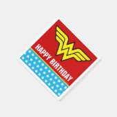 DC-Comic | Wonder Woman Logo | Happy Birthday Serviette (Ecke)