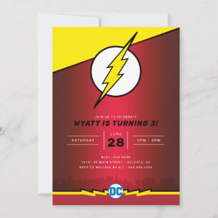 DC-Comicen - Der Flash   Geburtstag Einladung