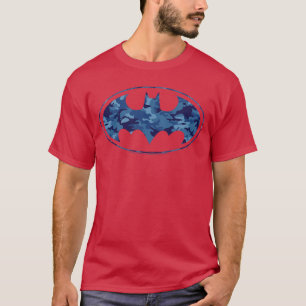 DC Comics Batman Blaues Tarndruck-Logo T-Shirt