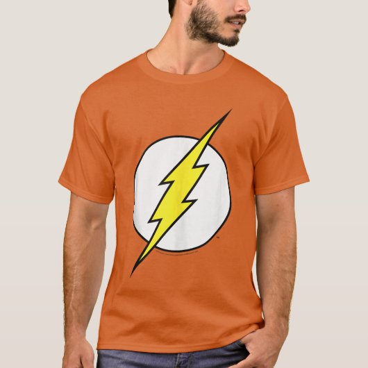 DC Comics Flash Large Classic Chest Logo Anstecker T-Shirt (Vorderseite)