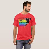 DC Comics Pride Justice League Superman Pride Flag T-Shirt (Vorne ganz)