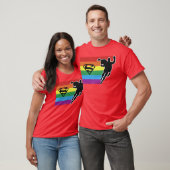 DC Comics Pride Justice League Superman Pride Flag T-Shirt (Unisex)