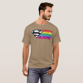 DC Comics Pride Justice League Superman Rainbow Fl T-Shirt (Vorne ganz)