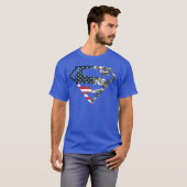DC Comics Superman American Flag Camo Logo T-Shirt (Vorne ganz)