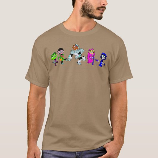 DC Comicseenitans Go Group Shot Lineup family T-Shirt (Vorderseite)
