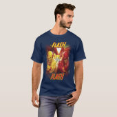 DC Comicshe Flash vs Reverse Flash Comic Held Post T-Shirt (Vorne ganz)