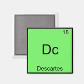 Dc - Descartes Funny Element Chemistry Symbol T-Sh Magnet (Vorderseite/Rückseite)
