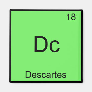 Dc - Descartes Lustiges Element Chemie Symbol T-Sh Magnet