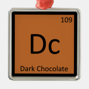 Dc - Dunkle Schokoladenchemie Periodensystem Ornament Aus Metall
