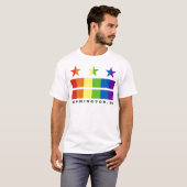 DC-Flaggenregenbogen mit Text T-Shirt (Vorne ganz)