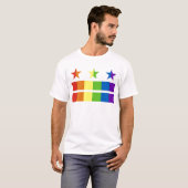 DC-Flaggenregenbogen T-Shirt (Vorne ganz)