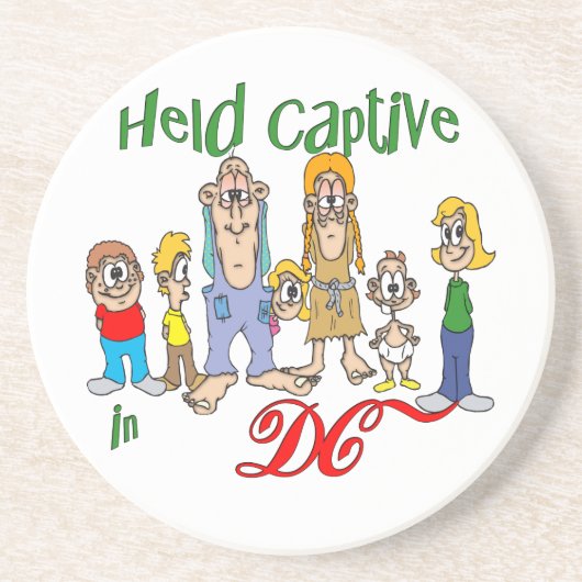 DC Funny Trailer Park Sandstone Untersetzer (Vorne)