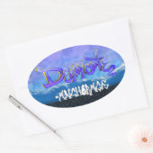 DC Graffiti Ovaler Aufkleber (Umschlag)