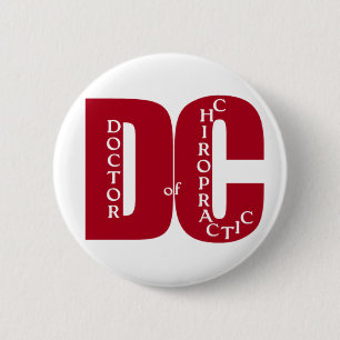 DC-großer roter DOKTOR OF CHIROPRACTIC MEDICINE Button