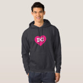 DC Heiß rosa Herz - I Liebe DC Hoodie (Vorne ganz)