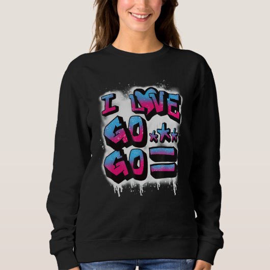 DC I Liebe Go-Go-Musik für Kinder und Erwachsene 1 Sweatshirt (Vorderseite)