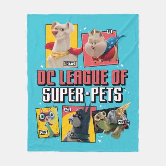 DC Liga der Super-Pets Charakterpanels Fleecedecke (Vorderseite)