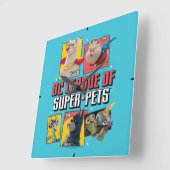 DC Liga der Super-Pets Charakterpanels Quadratische Wanduhr (Winkel)