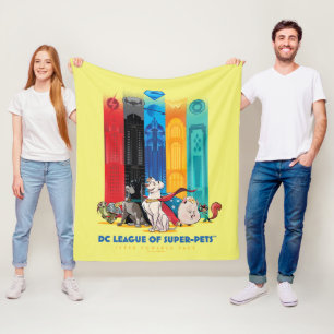 DC Liga der Super-Pets Metropolis Towers Fleecedecke