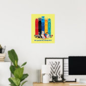 DC Liga der Super-Pets Metropolis Towers Poster (Heimbüro)