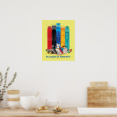 DC Liga der Super-Pets Metropolis Towers Poster (Küche)