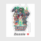 DC Liga der Super-Pets-Schlacht für Metropolis Aufkleber (Blatt)