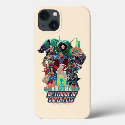 DC Liga der Super-Pets-Schlacht für Metropolis Case-Mate iPhone Hülle (Rückseite)