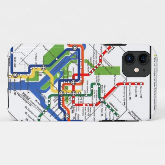 DC-Metro Case-Mate iPhone Hülle (Rückseite (Horizontal))