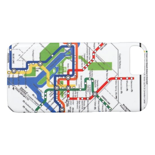 DC-Metro Case-Mate iPhone Hülle (Rückseite (Horizontal))