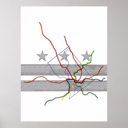 DC Metro-Karte Poster (Vorne)