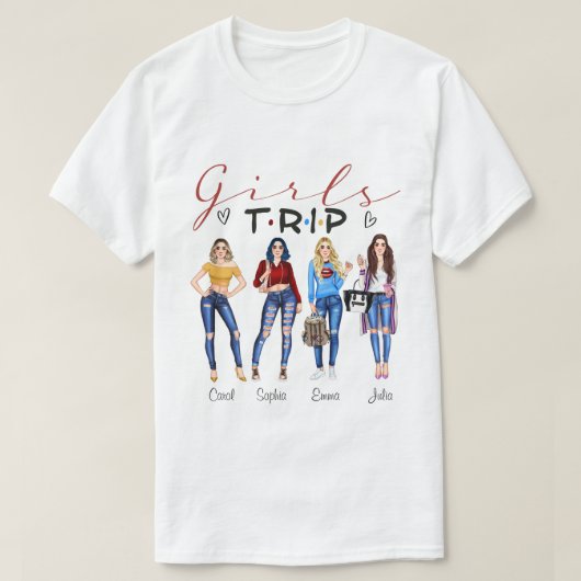 DC Personalisiert Girls Trip Shirt, Reisegeschenk T-Shirt (Design vorne)