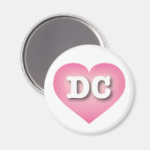 DC Pink Fade Heart - I Liebe DC Magnet (Vorderseite/Rückseite)