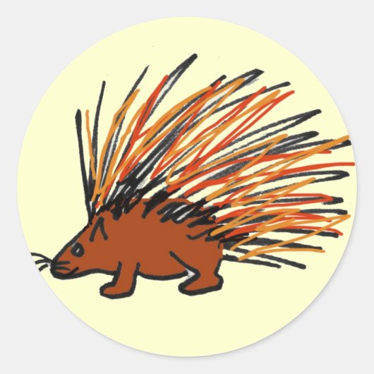 DC - Porcupine Round Stickers (Vorderseite)