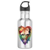 DC Pride Harley Quinn & Poison Ivy Comic Cover Edelstahlflasche (Vorderseite)