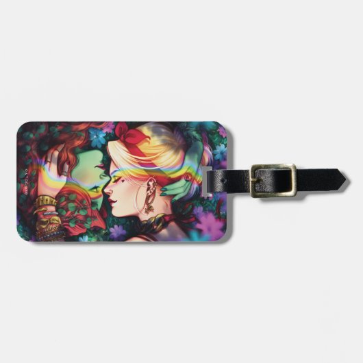 DC Pride Harley Quinn & Poison Ivy Comic Cover Gepäckanhänger (Vorderseite horizontal)