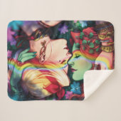 DC Pride Harley Quinn & Poison Ivy Comic Cover Sherpadecke (Vorderseite (Horizontal))