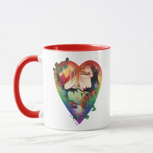 DC Pride Harley Quinn & Poison Ivy Comic Cover Tasse (Links)